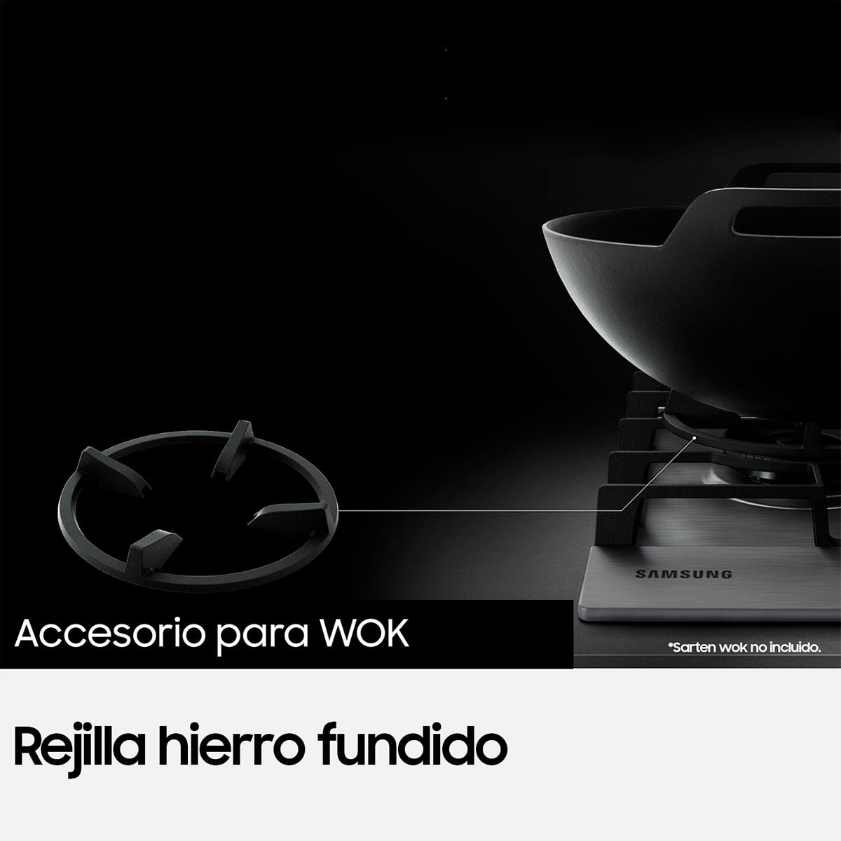 ENCIMERA GAS LICUADO SAMSUNG 4 QUEMADORES NA64D3010AK/ZS - 6