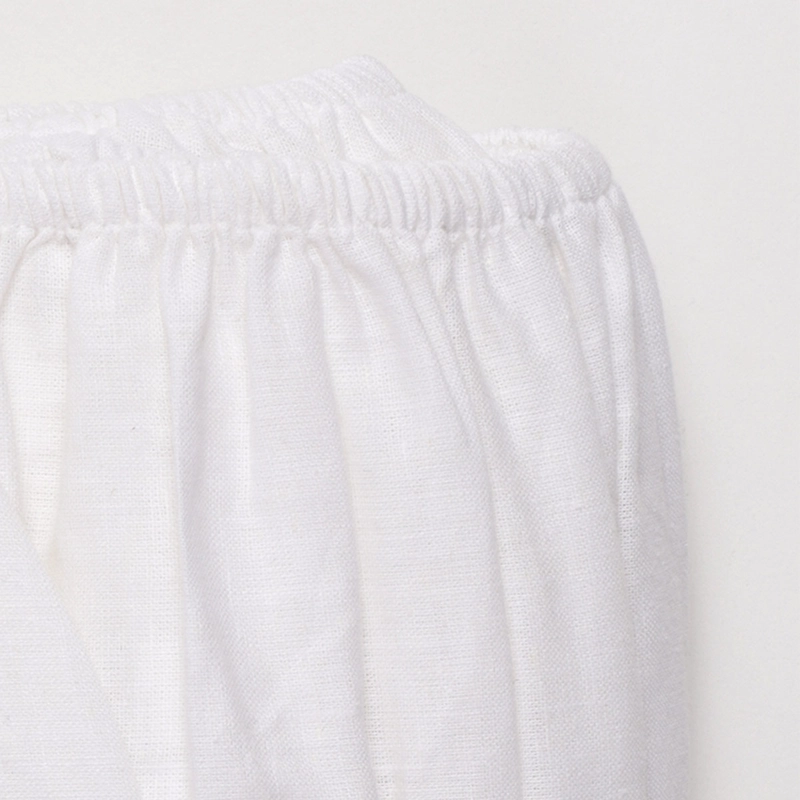 FALDÓN MAISON LINETT ELASTICADO LINO 1.5 PLAZAS BLANCO - 2