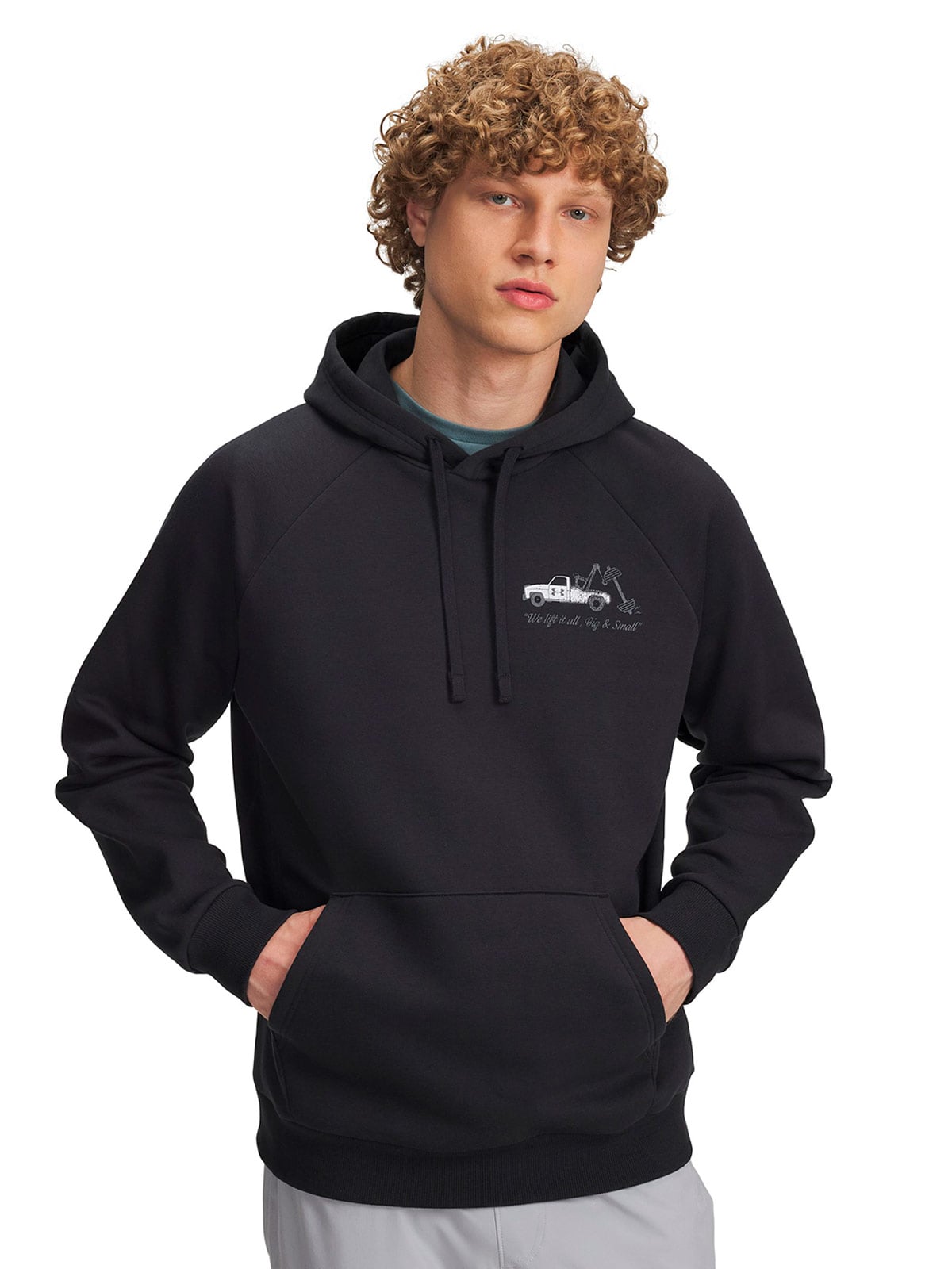 POLERÓN HOODIE HOMBRE UNDER ARMOUR LIFESTYLE RIVAL FLEECE HBR LOGO - 1