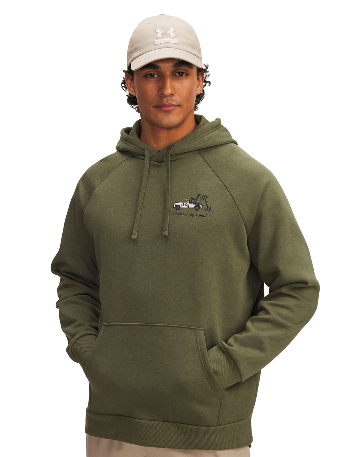 POLERÓN HOODIE HOMBRE UNDER ARMOUR LIFESTYLE RIVAL FLEECE HBR LOGO - 1