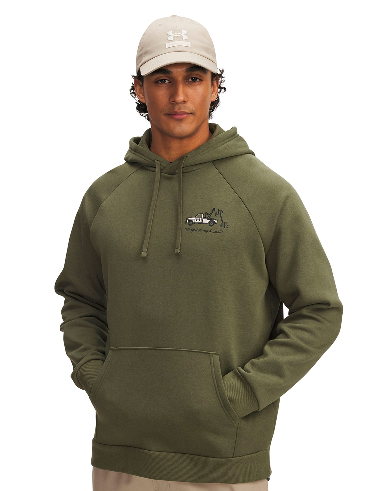 POLERÓN HOODIE HOMBRE UNDER ARMOUR LIFESTYLE RIVAL FLEECE HBR LOGO - 1