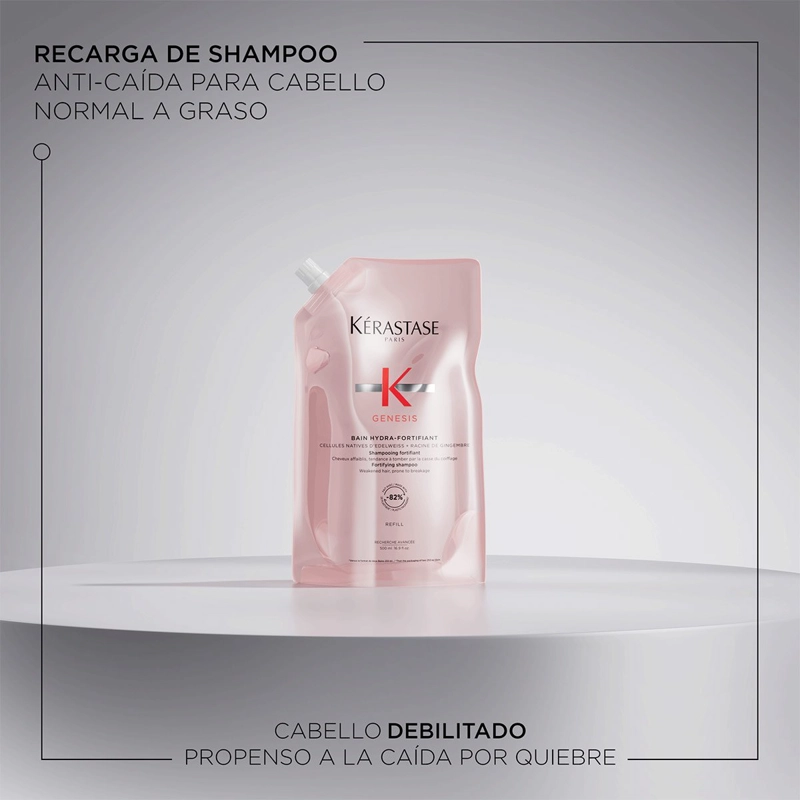 RECARGA SHAMPOO ANTI-CAÍDA GENESIS BAIN HYDRA-FORTIFIANT 500ML KÉRASTASE - 3