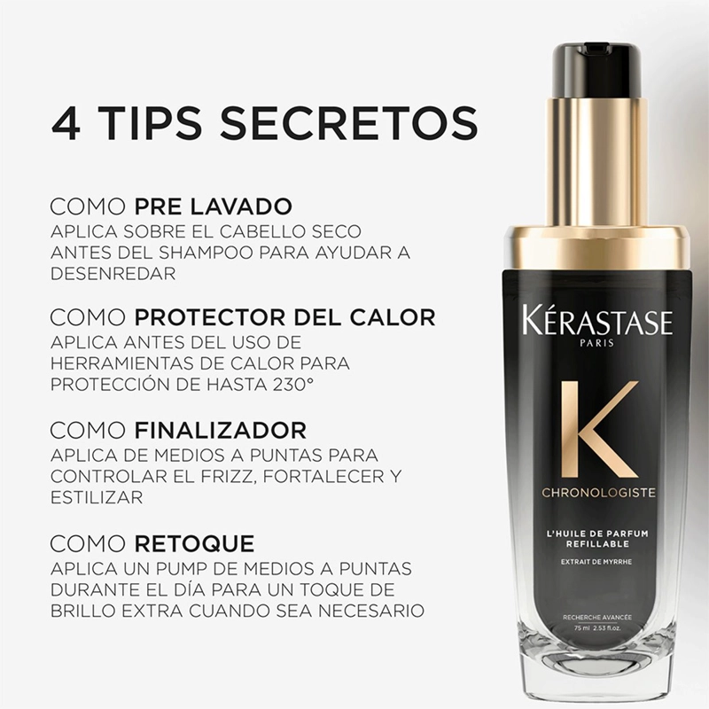 RECARGA ACEITE REVITALIZANTE KÉRASTASE CHRONOLOGISTE L'HUILE DE PARFUM 75ML - 9