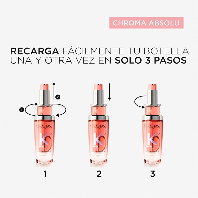 RECARGA ACEITE REPARADOR KÉRASTASE CHROMA ABSOLU ÉCLAT RACIANCE 75 ML - 7