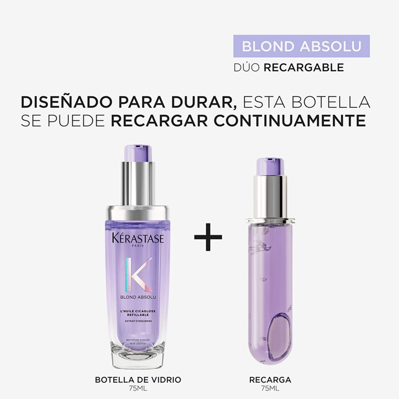 RECARGA ACEITE HIDRATANTE KÉRASTASE BLOND ABSOLU L'HUILE CICAGLOSS 75ML  - 5