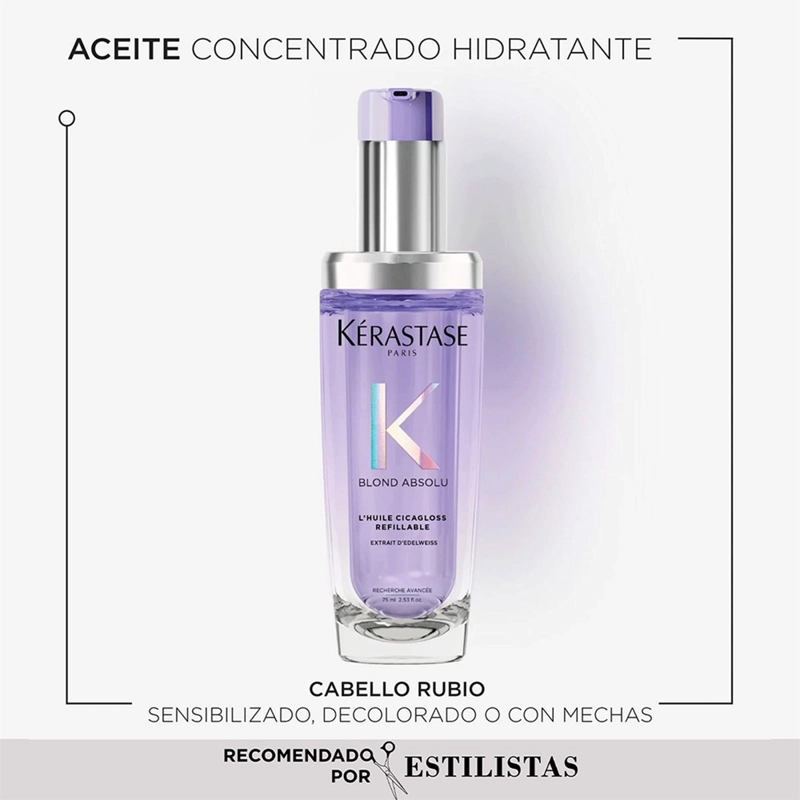 ACEITE HIDRATANTE KÉRASTASE BLOND ABSOLU L'HUILE CICAGLOSS 75ML  - 2