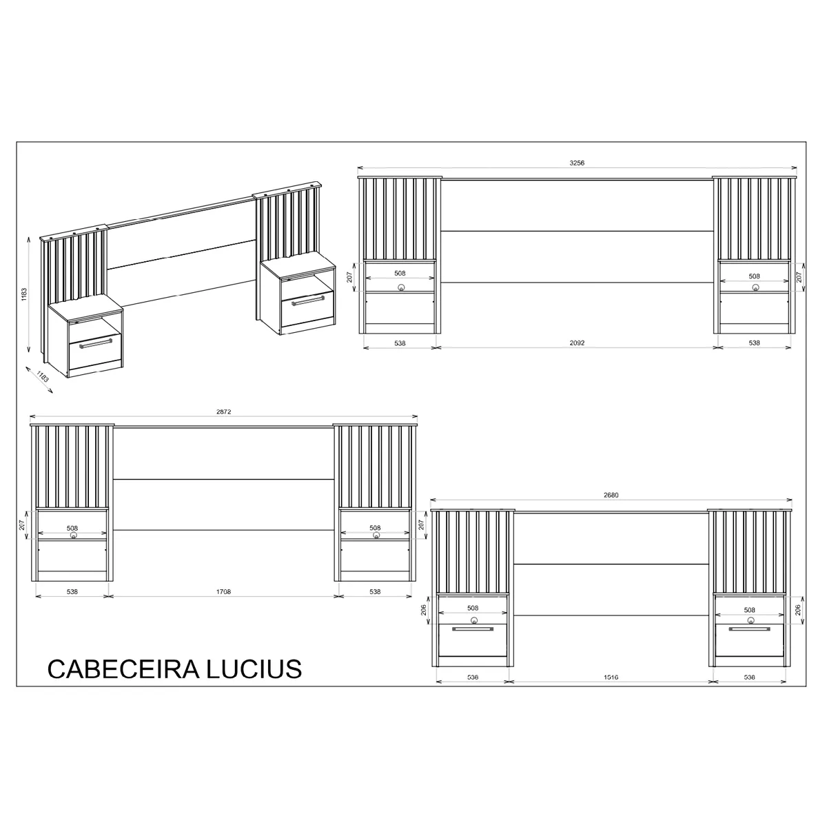 RESPALDO DECOCASA LUCIUS KING/SÚPER KING + 2 VELADORES BEIGE - 3