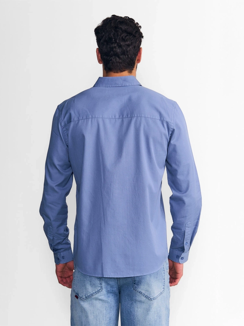 CAMISA MANGA LARGA HOMBRE ELLUS AZUL - 2