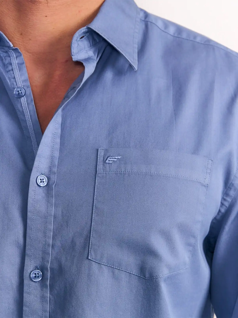 CAMISA MANGA LARGA HOMBRE ELLUS AZUL - 4