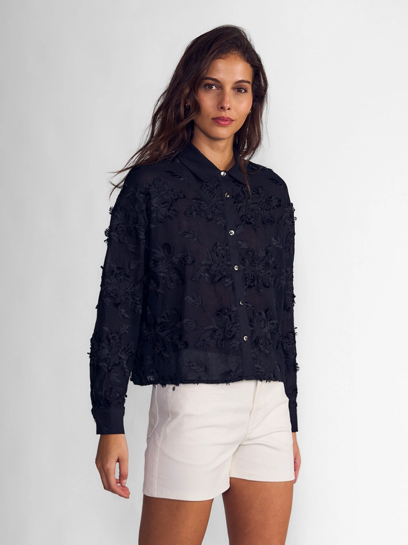 BLUSA MUJER ELLUS MANGA LARGA ALGODÓN - 1