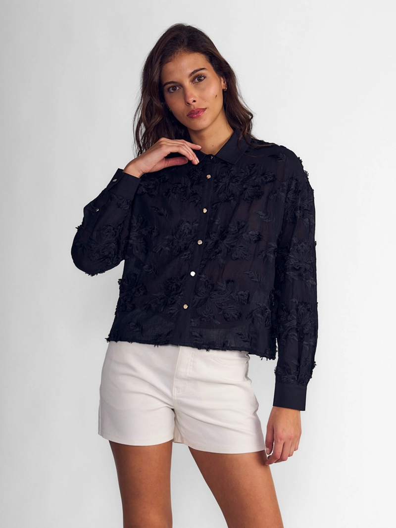 BLUSA MUJER ELLUS MANGA LARGA ALGODÓN - 3