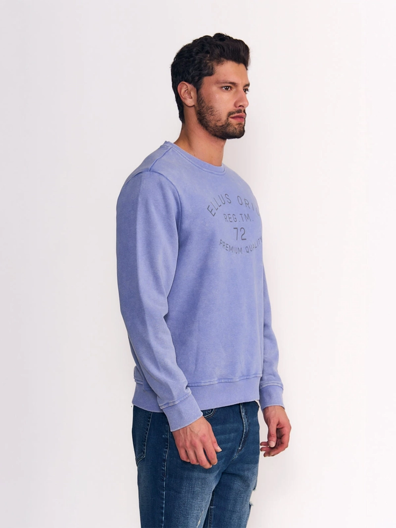 POLERÓN HOMBRE ELLUS AZUL CON ESTAMPADO - 3