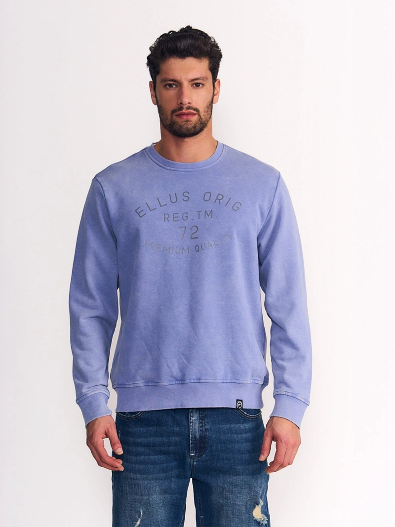 POLERÓN HOMBRE ELLUS AZUL CON ESTAMPADO