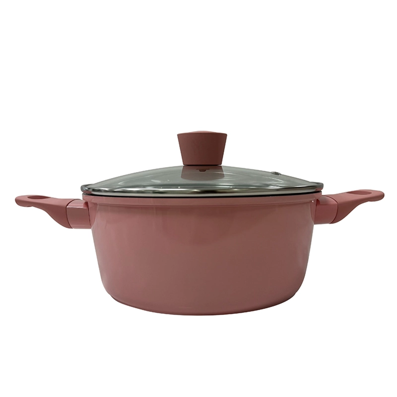 BATERÍA DE COCINA KITCHENWARE BRISTOL 5 PIEZAS  CERÁMICA ROSA - 3