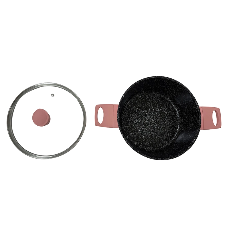 BATERÍA DE COCINA KITCHENWARE BRISTOL 5 PIEZAS  CERÁMICA ROSA - 4
