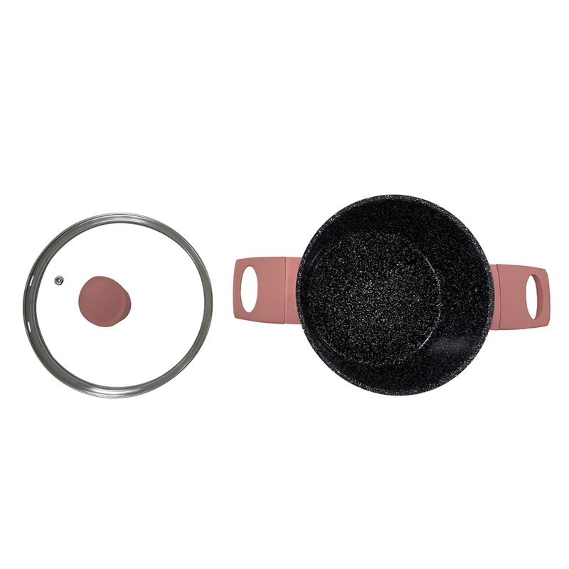 BATERÍA DE COCINA KITCHENWARE BRISTOL 5 PIEZAS  CERÁMICA ROSA - 7