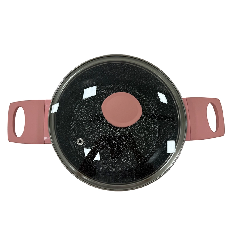 BATERÍA DE COCINA KITCHENWARE BRISTOL 5 PIEZAS  CERÁMICA ROSA - 8