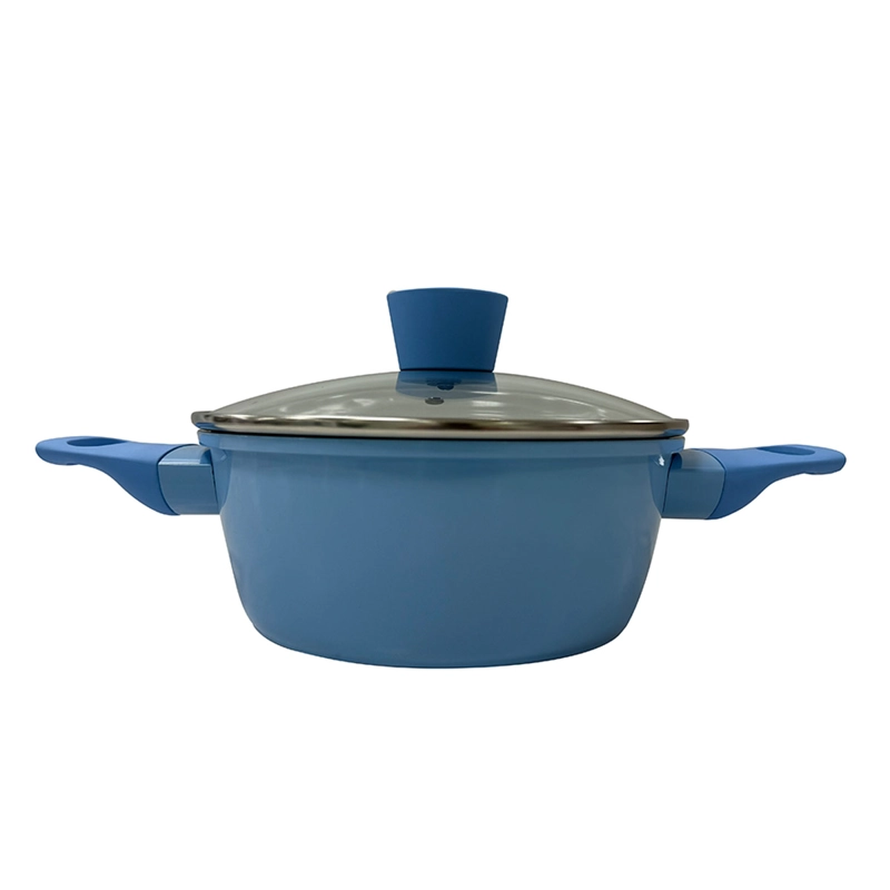 BATERÍA DE COCINA KITCHENWARE BRISTOL 5 PIEZAS  CERÁMICA AZUL - 7