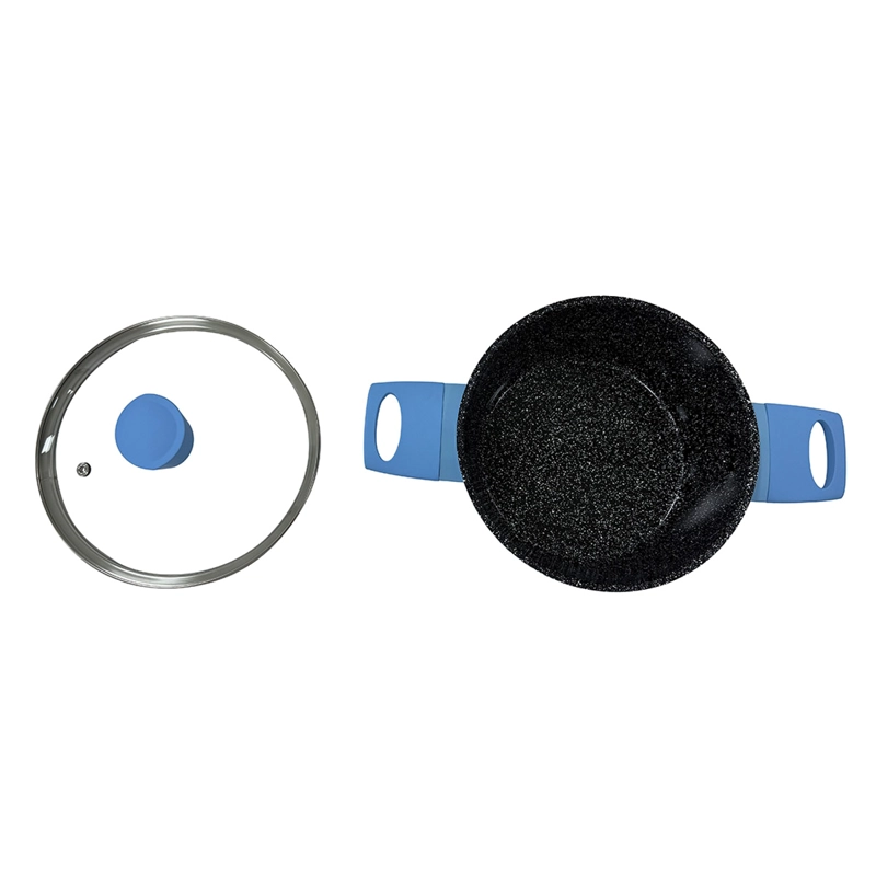 BATERÍA DE COCINA KITCHENWARE BRISTOL 5 PIEZAS  CERÁMICA AZUL - 8