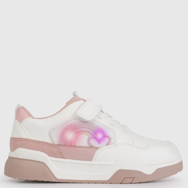 ZAPATILLAS CON LUCES NIÑA COLLOKY CASUALES BLANCO K7140B - 1