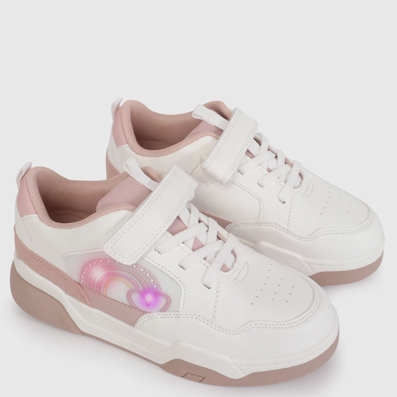 ZAPATILLAS CON LUCES NIÑA COLLOKY CASUALES BLANCO K7140B - 2