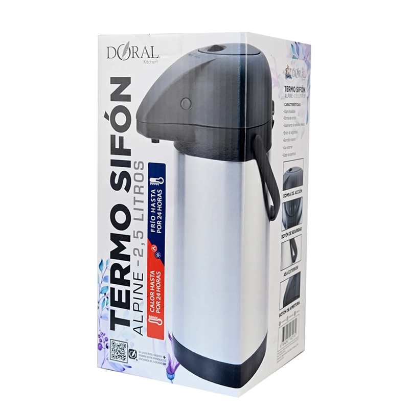 TERMO SIFÓN DORAL ALPINE 2.5LTS ACERO - 3