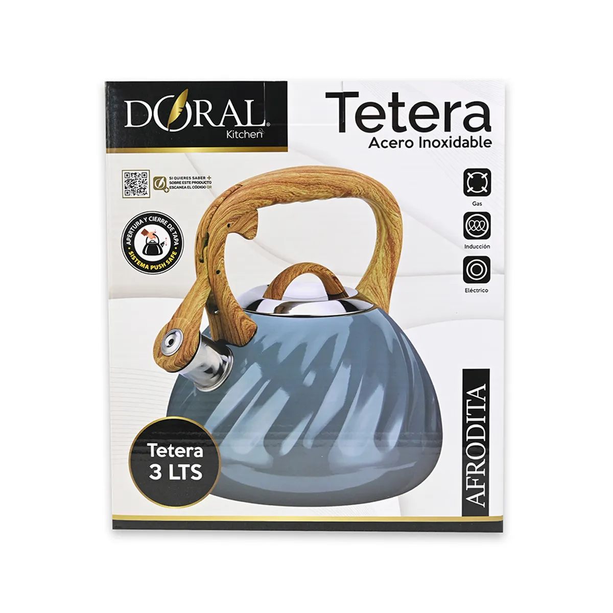 TETERA DORAL AFRODITA 3LTS GRIS - 3