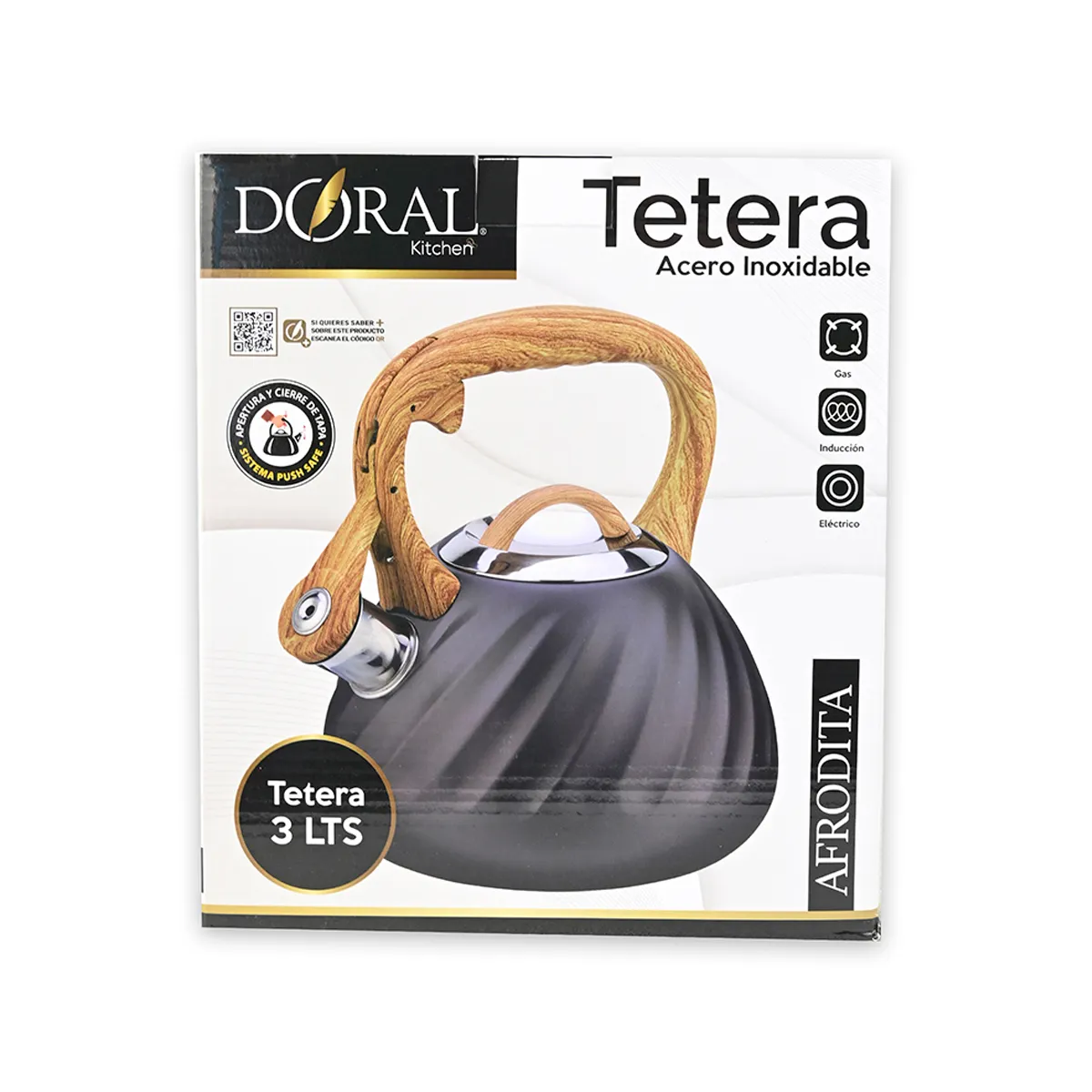 TETERA DORAL AFRODITA 3LTS NEGRO - 3