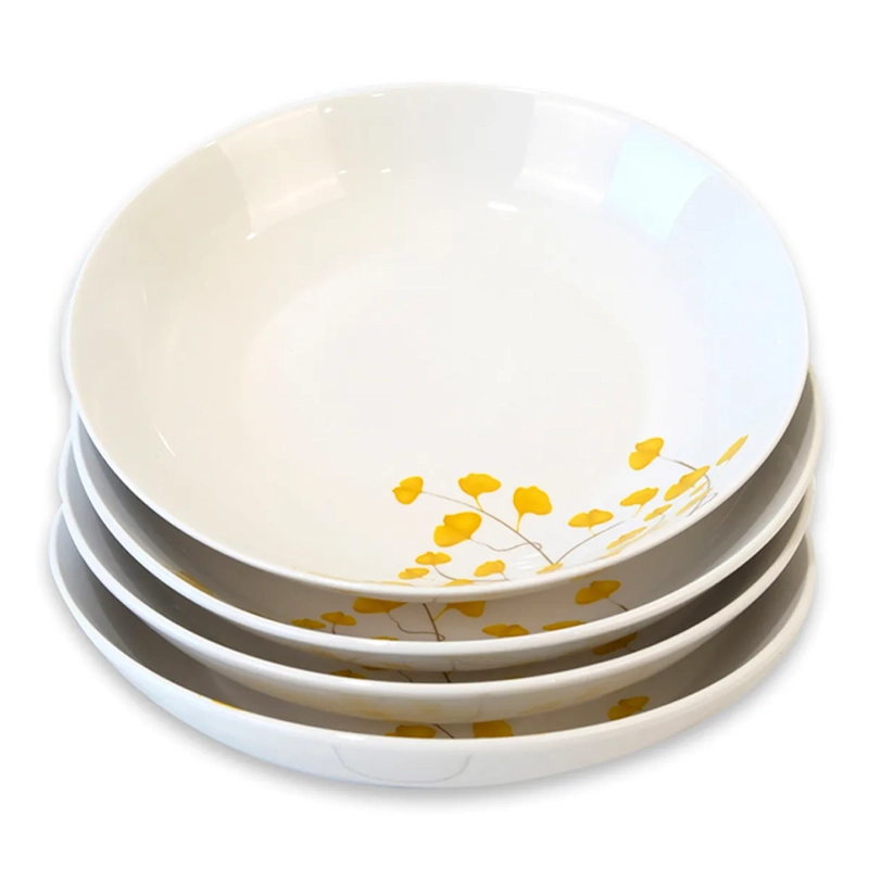 SET PLATO HONDO DORAL FLOR PORCELANA 4 PZS - 2