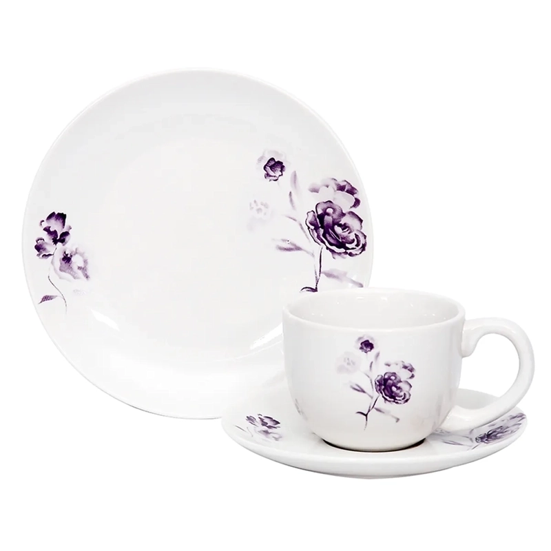JUEGO DE VAJILLA DORAL ADELA PORCELANA 12 PZS - 1