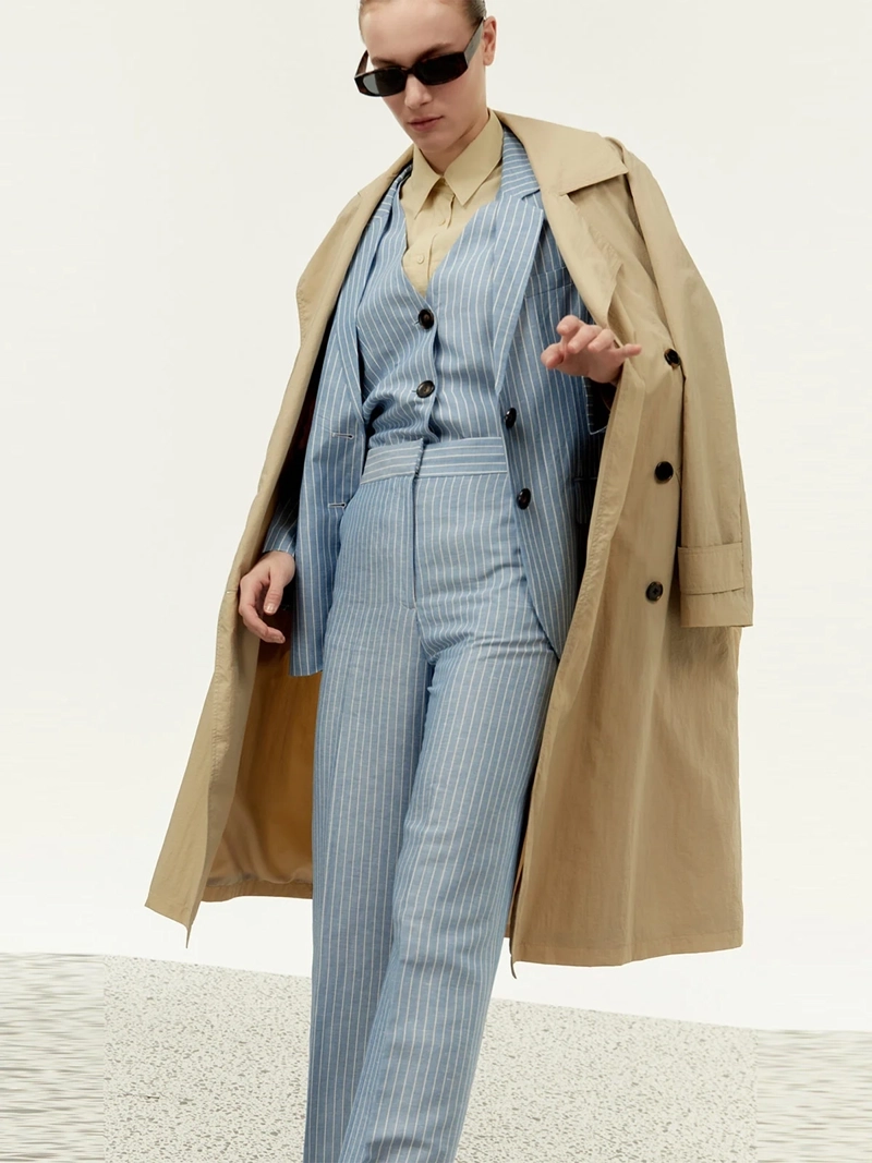 PANTALÓN MUJER SFERA LINO RAYAS - 2