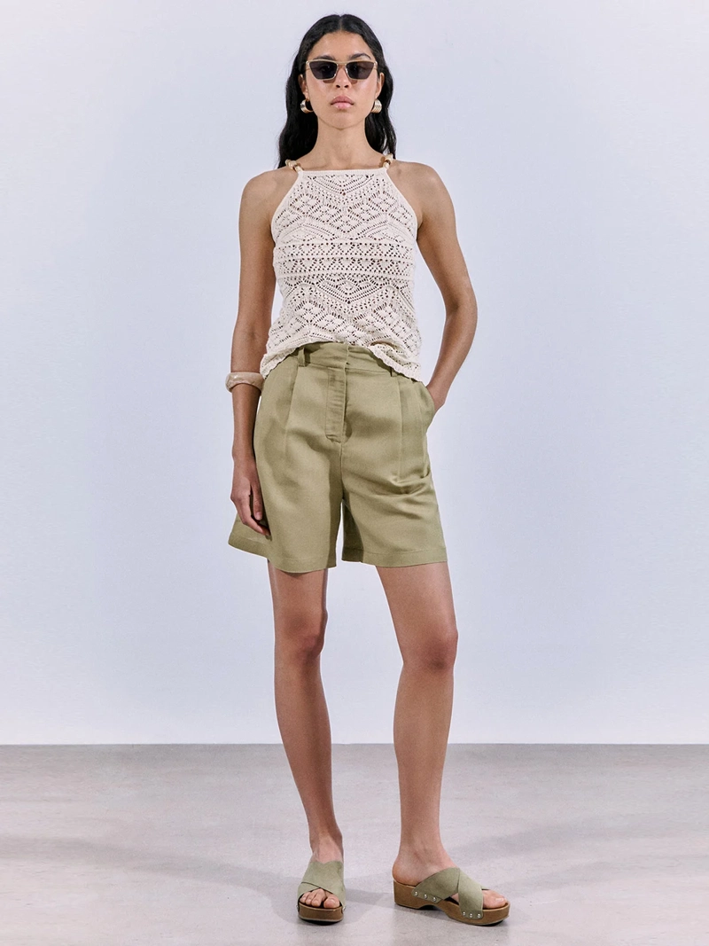SHORT MUJER SFERA LINO FLUIDO - 4