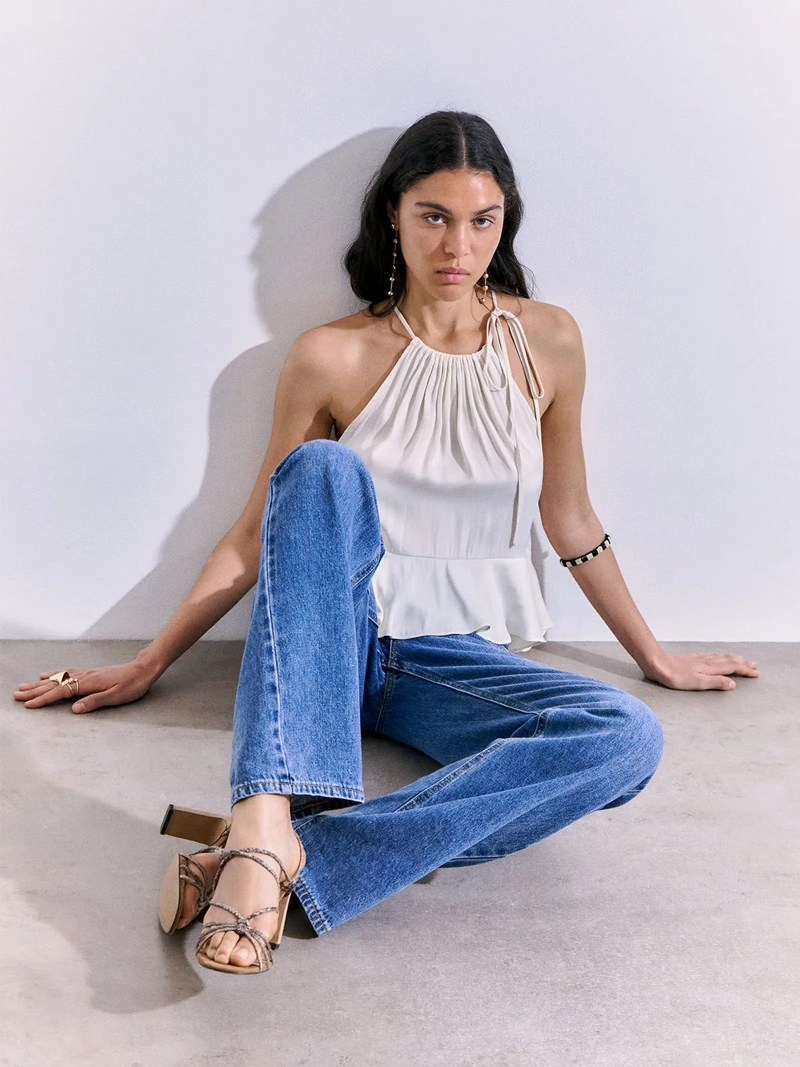 BLUSA MUJER SFERA SIN MANGAS HALTER - 4