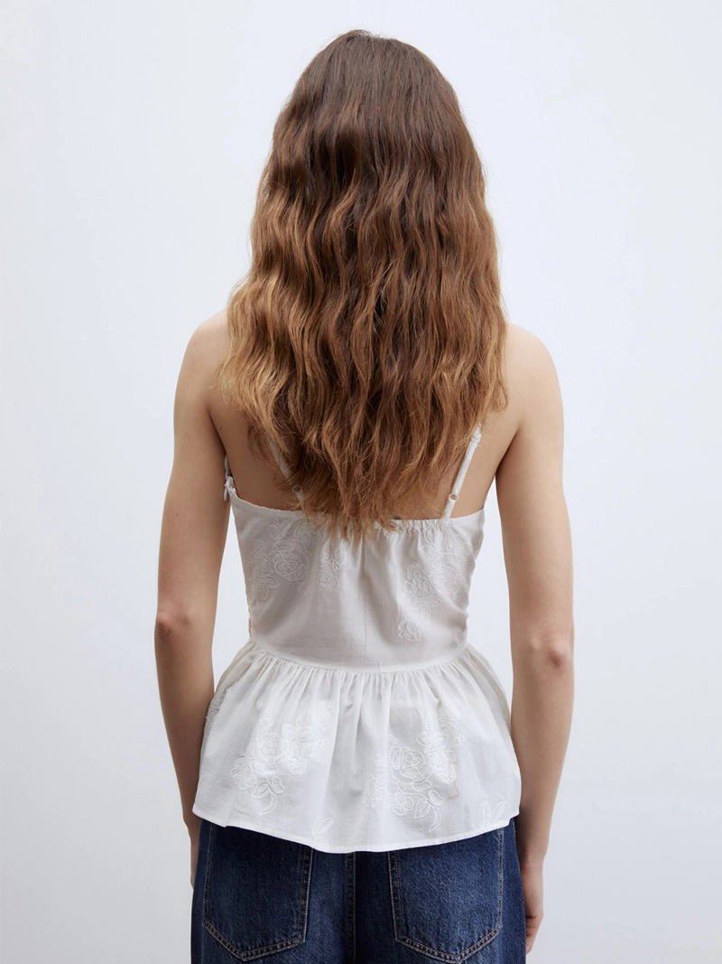 BLUSA MUJER SFERA ALGODÓN SIN MANGAS FLOR - 2