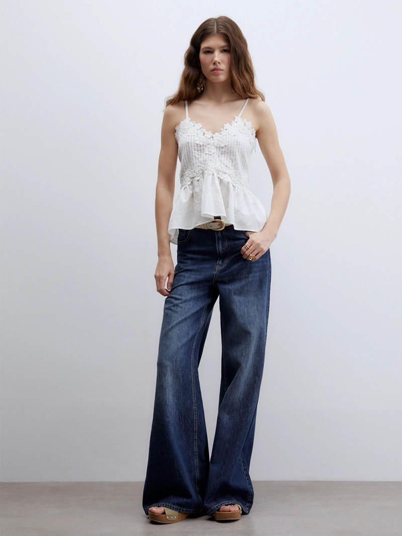 BLUSA MUJER SFERA ALGODÓN SIN MANGAS FLOR - 4