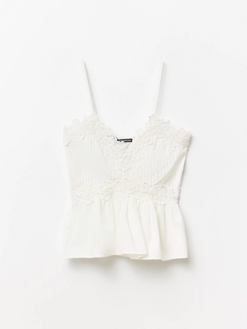 BLUSA MUJER SFERA ALGODÓN SIN MANGAS FLOR - 6