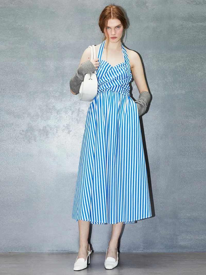 VESTIDO MUJER SFERA ALGODÓN LARGO - 1