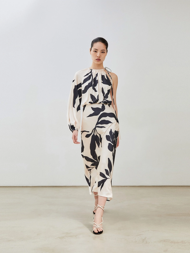 VESTIDO MUJER SFERA ASIMÉTRICO PRINT - 1