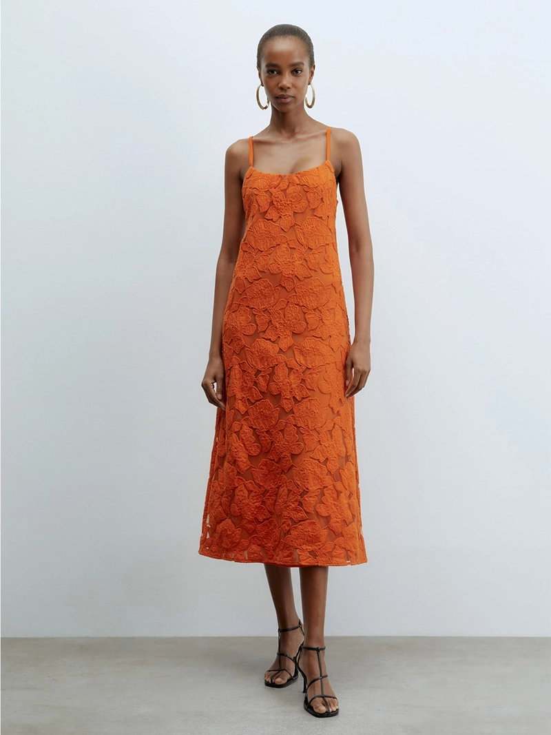 VESTIDO MUJER SFERA ALGODÓN BORDADO - 2