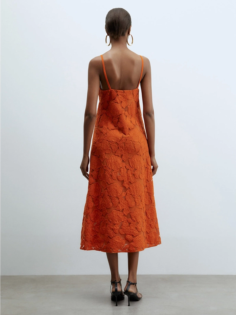 VESTIDO MUJER SFERA ALGODÓN BORDADO - 4