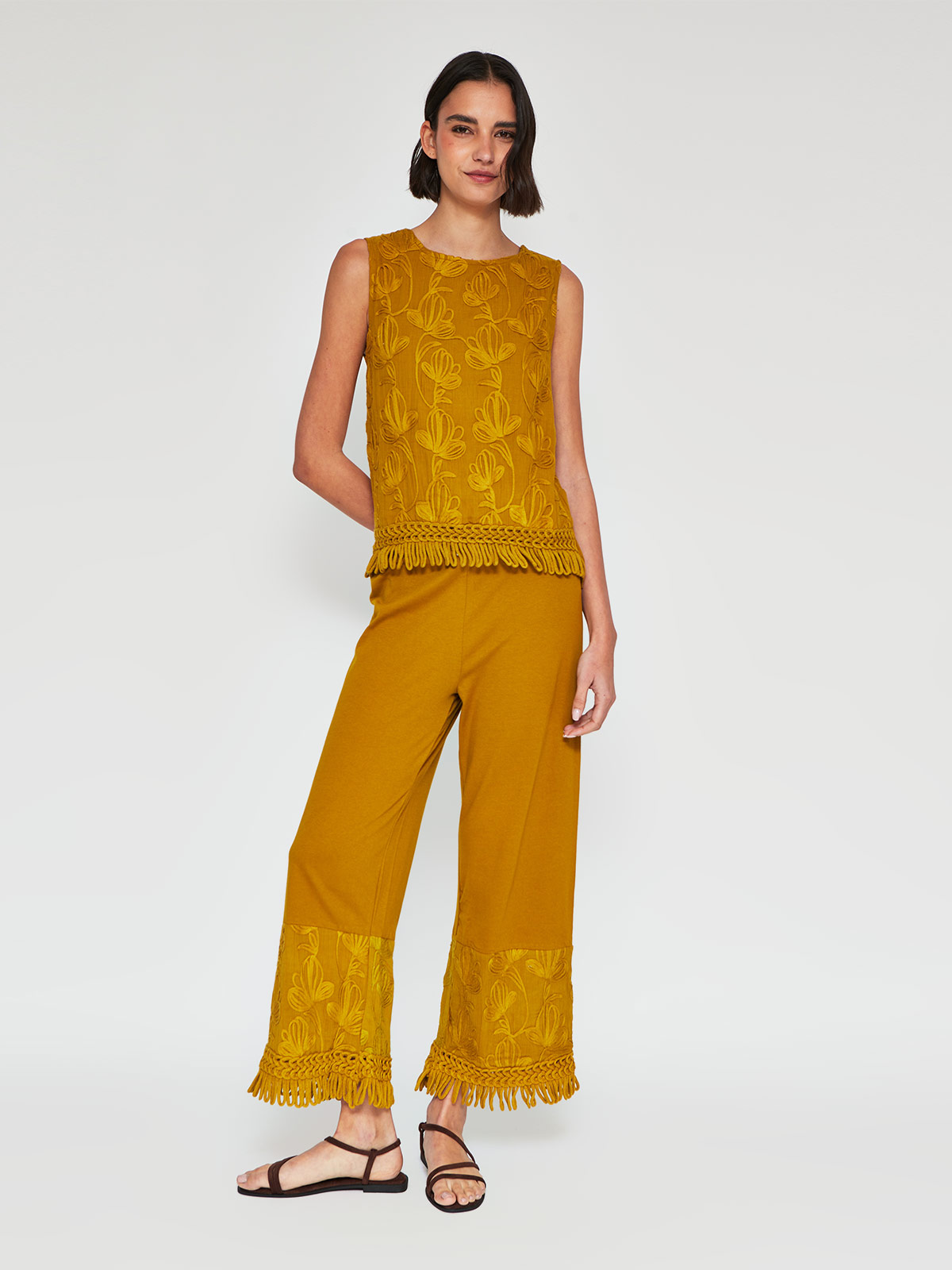 BLUSA MUJER SFERA ALGODÓN BORDADO - 4