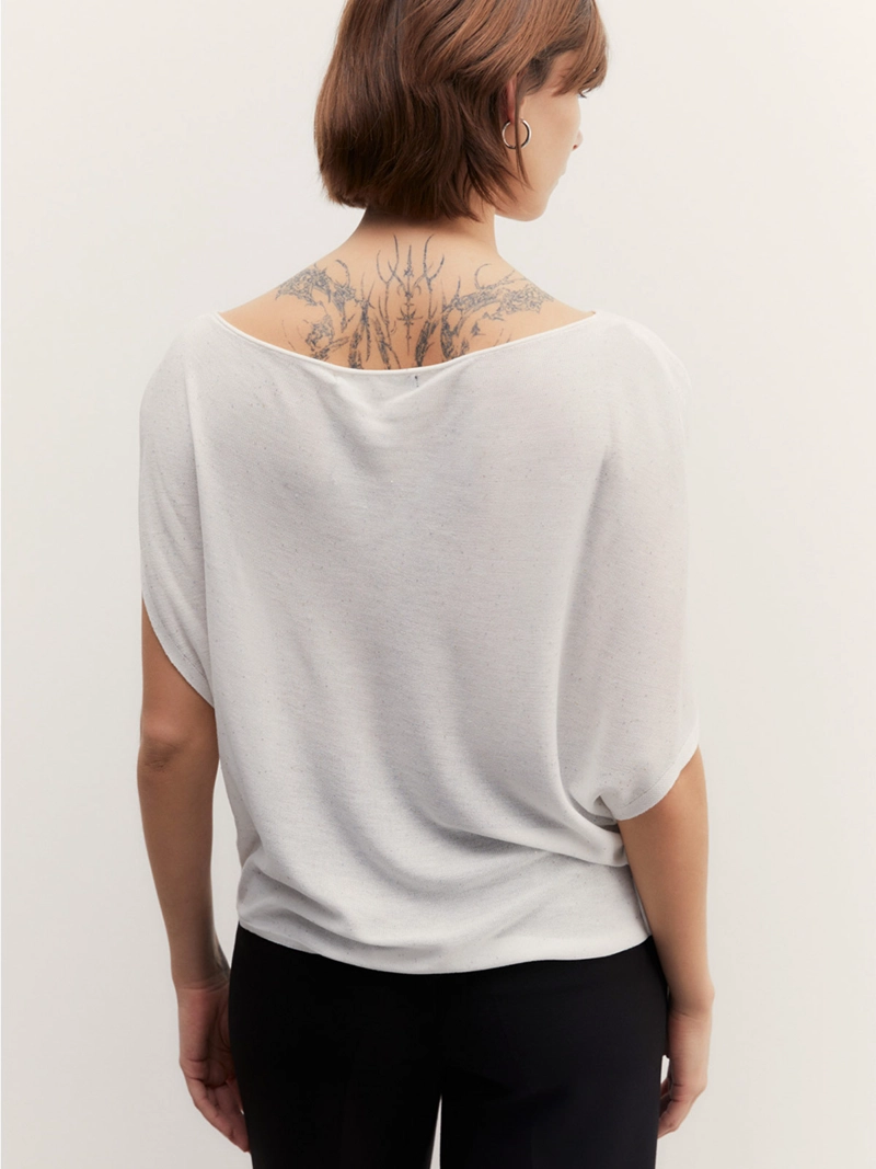POLERA MUJER SFERA MANGA CORTA ASIMÉTRICO - 2