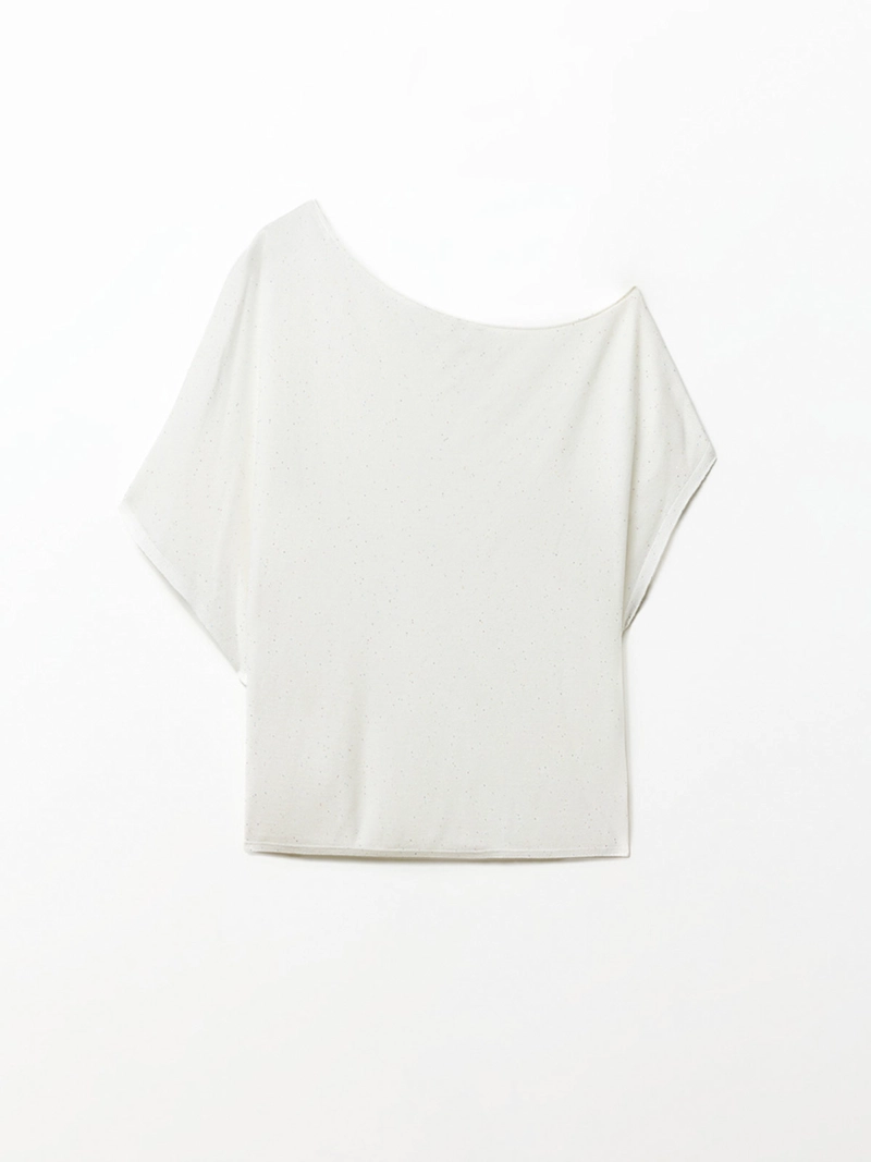 POLERA MUJER SFERA MANGA CORTA ASIMÉTRICO - 5