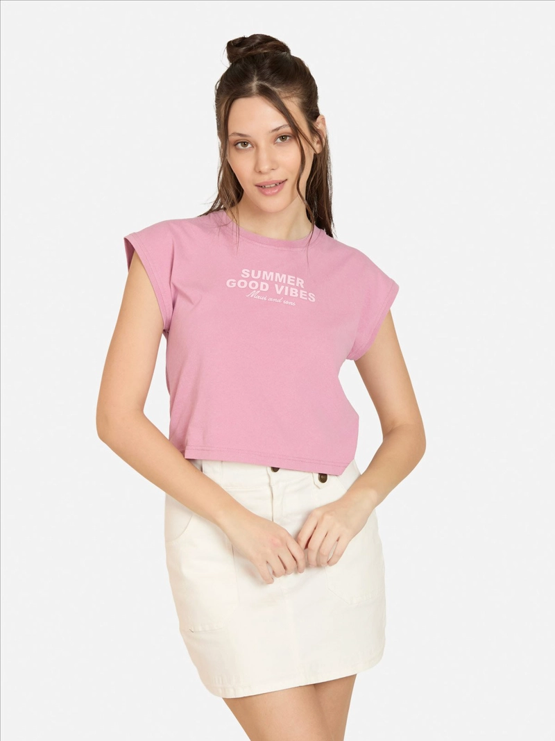 POLERA MUJER MAUI AND SONS ALGODÓN MANGA CORTA - 2