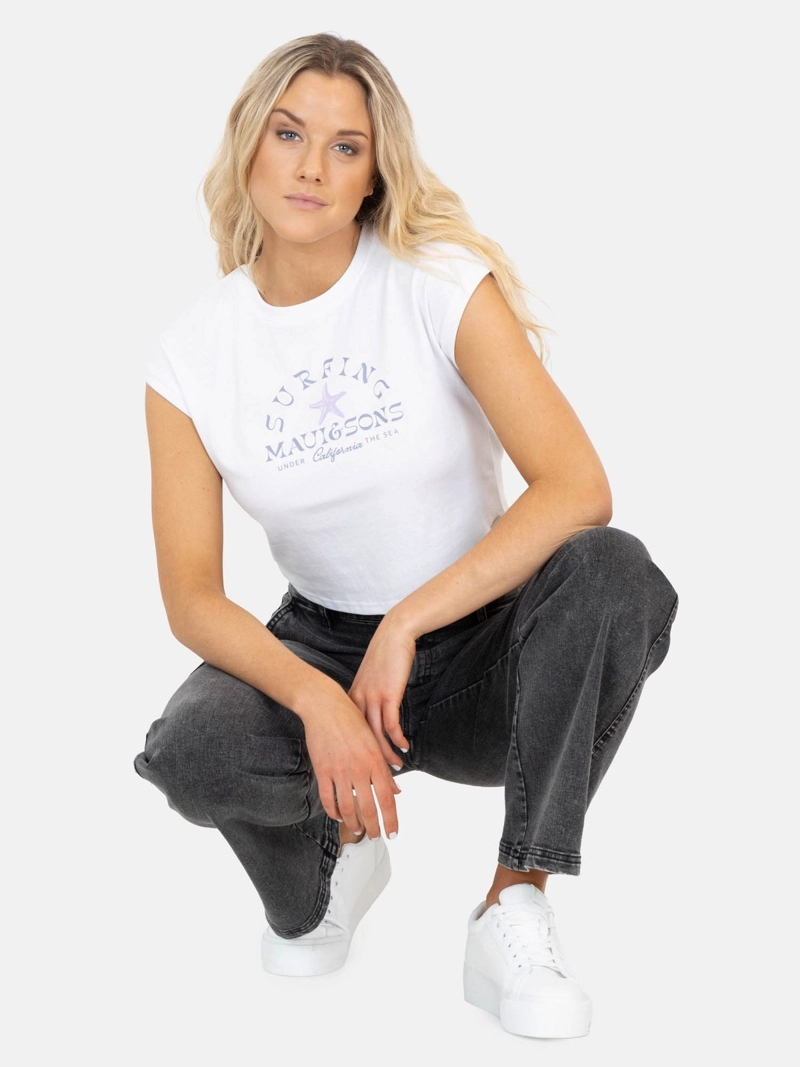 POLERA MUJER MAUI AND SONS ALGODÓN MANGA CORTA - 1