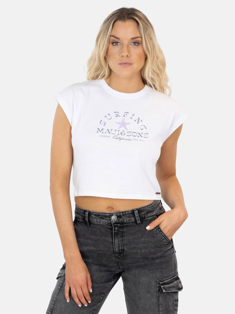 POLERA MUJER MAUI AND SONS ALGODÓN MANGA CORTA - 2