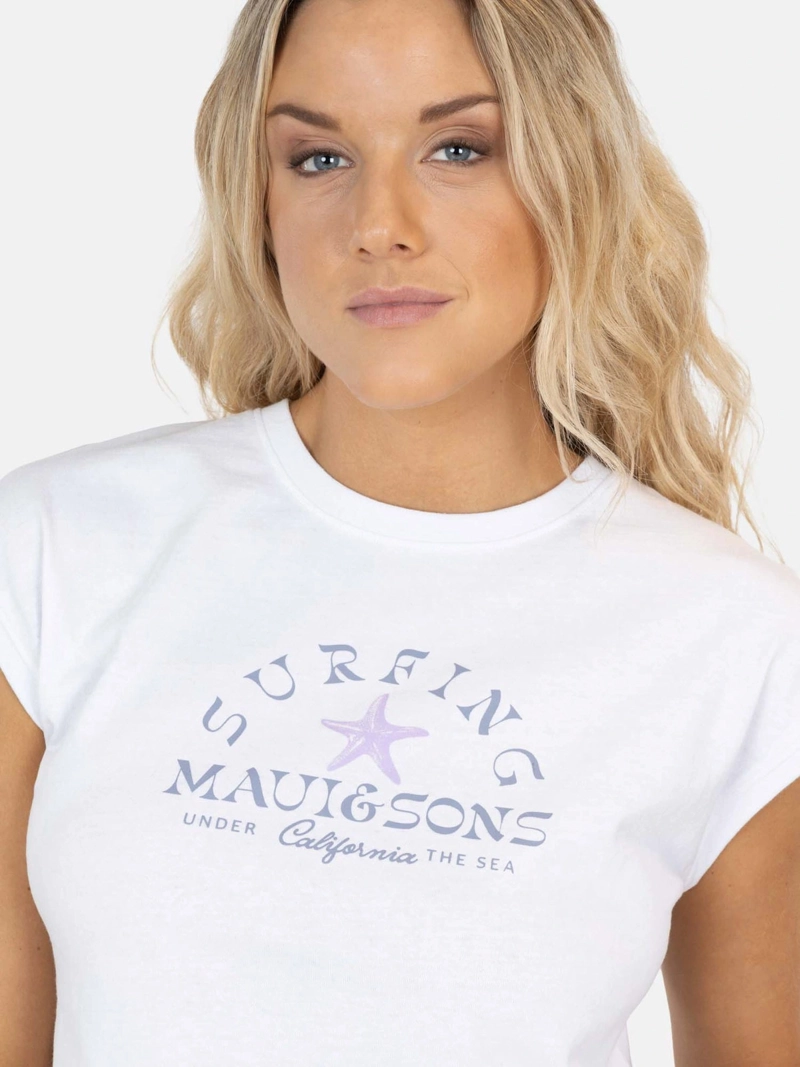 POLERA MUJER MAUI AND SONS ALGODÓN MANGA CORTA - 4