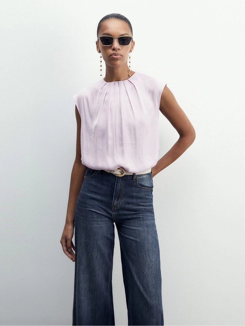 BLUSA MUJER SFERA SIN MANGAS FLUIDA