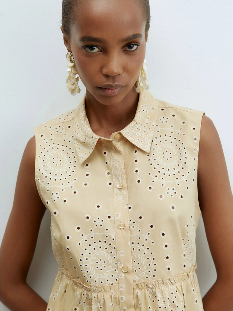 BLUSA MUJER SFERA ALGODÓN SIN MANGAS - 4