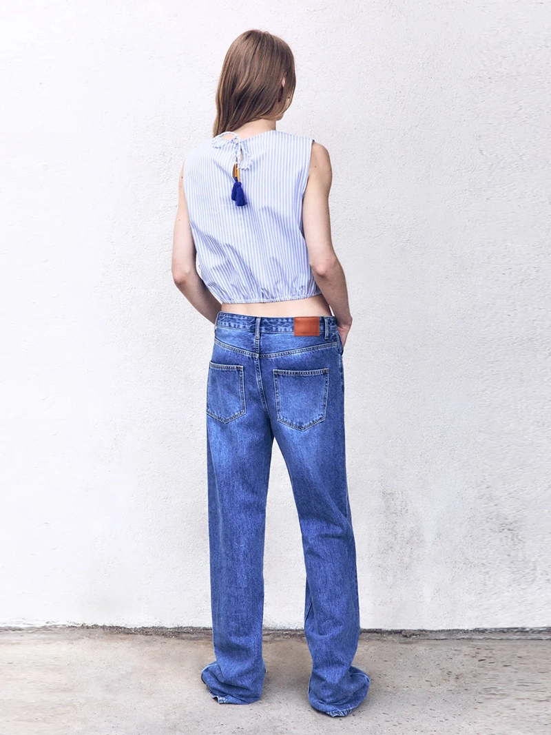 BLUSA MUJER SFERA ALGODÓN RAYAS - 5